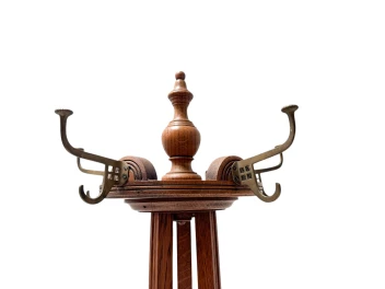 Arts & Crafts Coat Stand or Porte Manteau with Rotating Top, 1900s